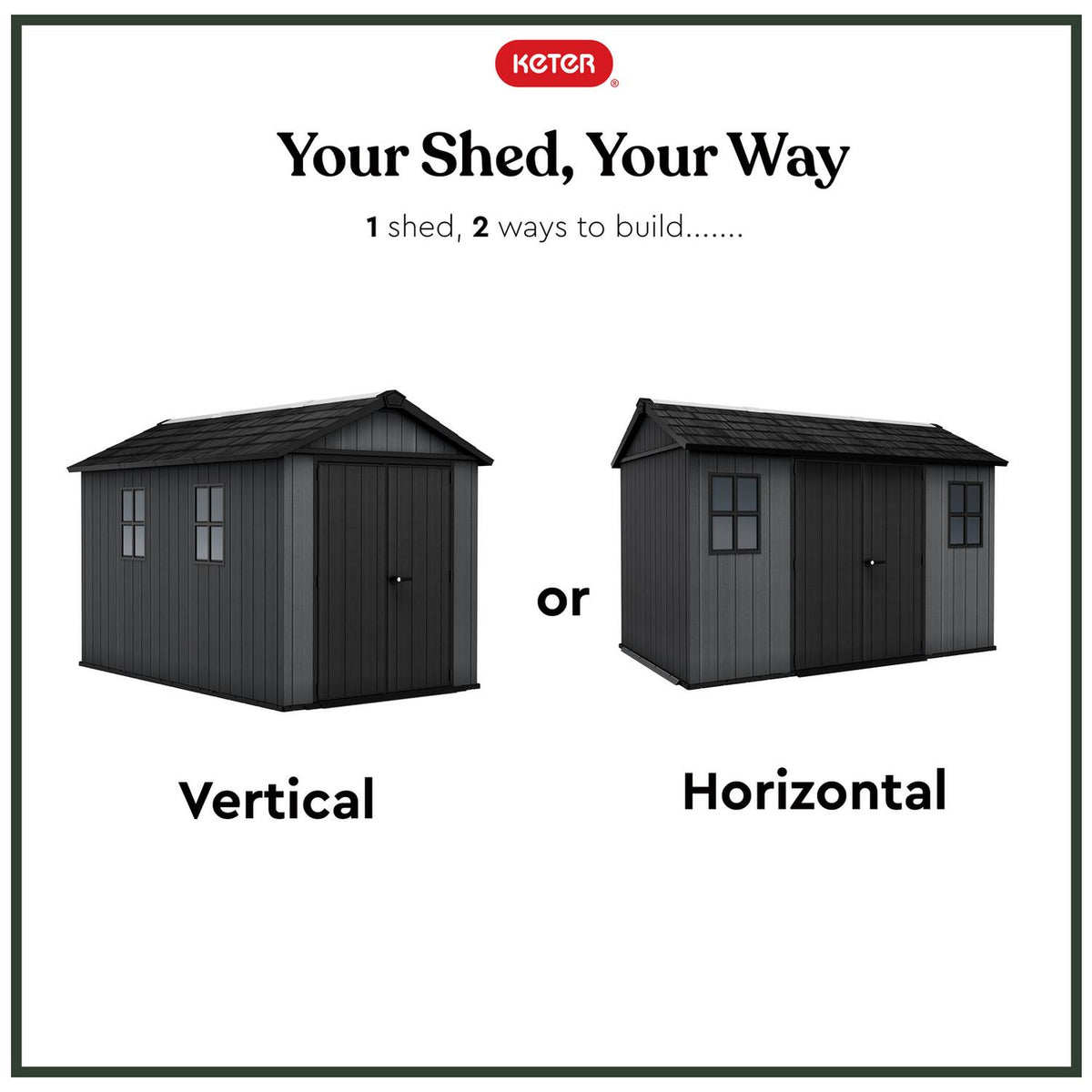 Newton Plus Apex Plastic Shed 7.5 × 11 ft Grey