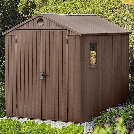 Darwin Apex Garden Storage Shed 6 × 8 ft Brown