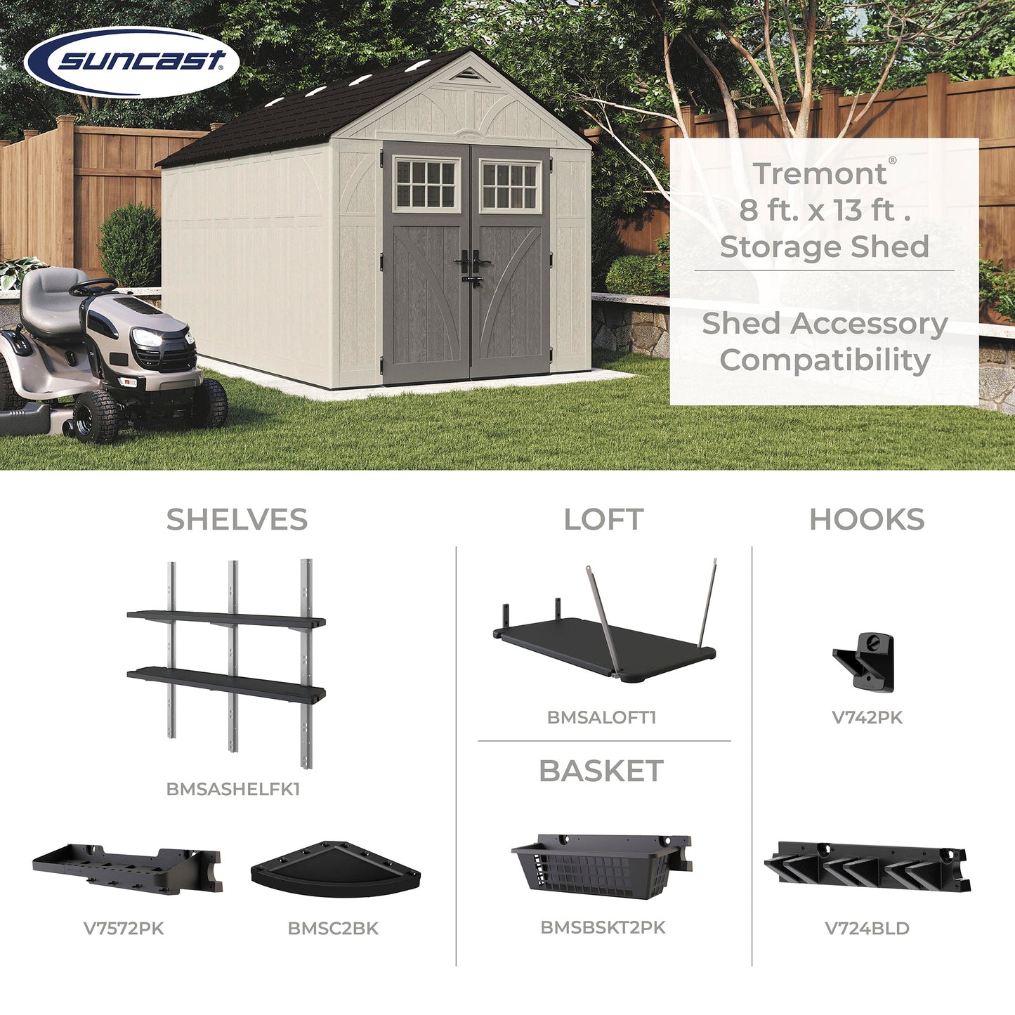 Suncast Tremont Shed 8x13