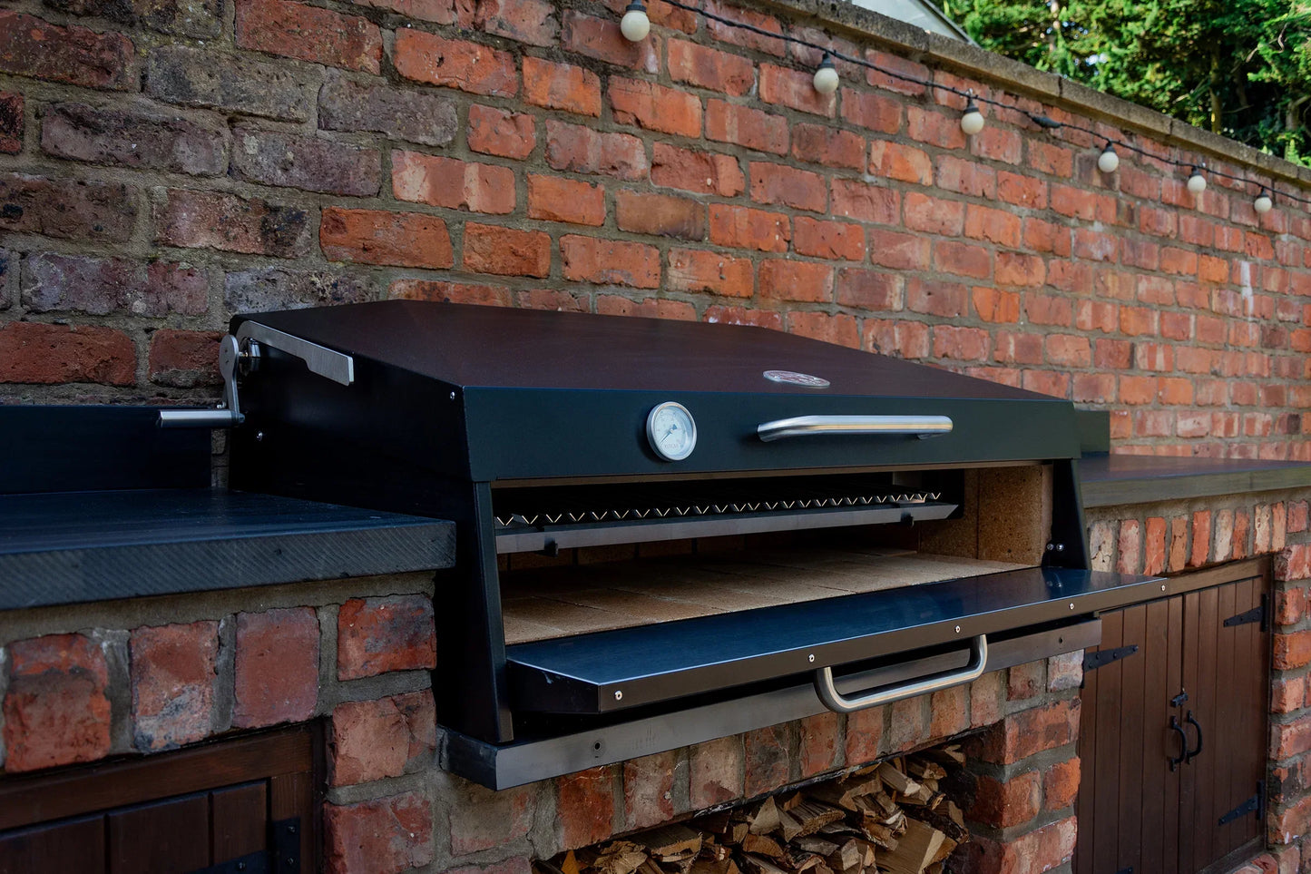 Flamery Large Asado Argentinian BBQ with Full Grill + Firebox