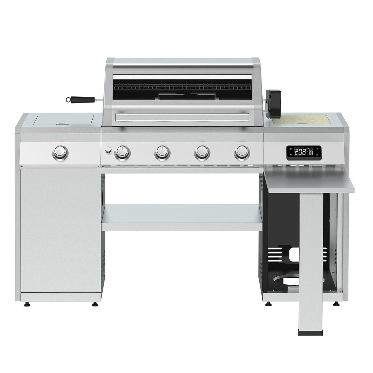 Grillstream Island 4 Burner Hybrid Gas & Charcoal BBQ 2025 Model