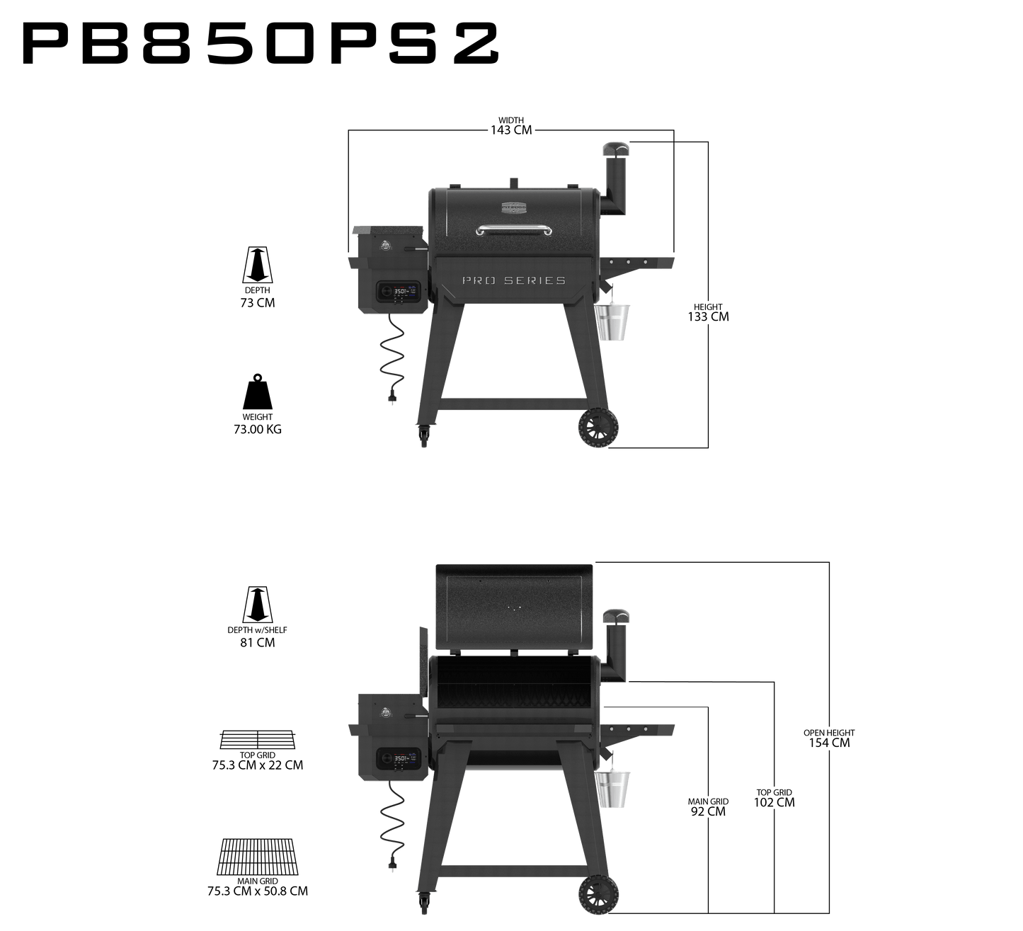 Pit Boss Pro Series 2 850 WiFi Pellet Grill