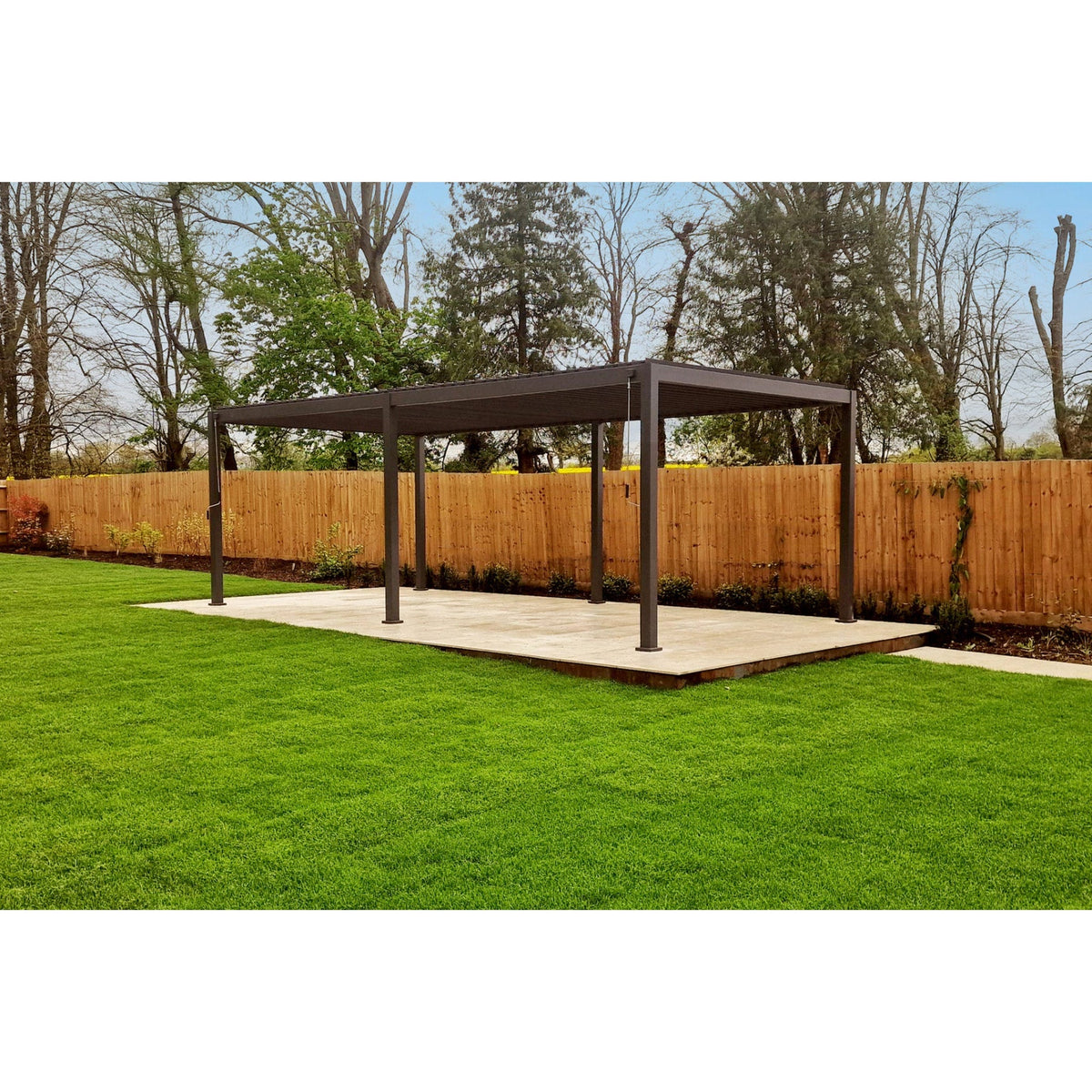 Suns Lifestyle Positano Manual Louvered Roof LED Pergola - Various Sizes